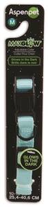 AspenPet MaxGlow Adjustable Glow in the Dark Collar (M)