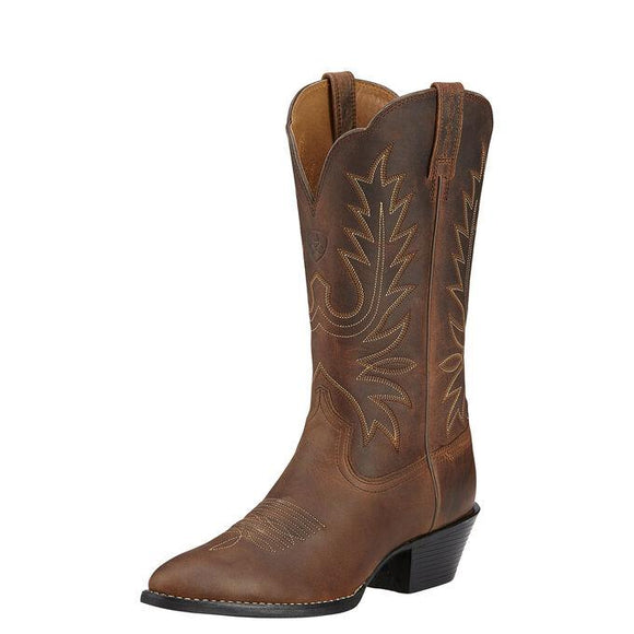 Heritage R Toe Western Boot Boots Ariat Brown 7 B