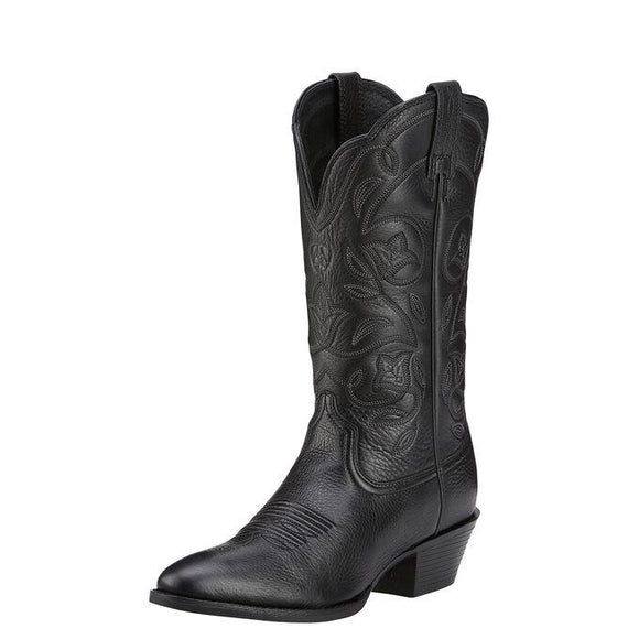 Heritage R Toe Western Boot Boots Ariat Black 8 EE