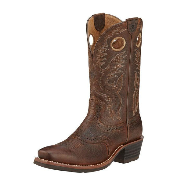 Heritage Roughstock Western Boot Boots Ariat Brown 9 EE