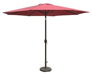 Seasonal Trends 69336 Patio Umbrella, 11 ft H Pole, Polyester Fabric, Burgundy Fabric Outdoor Furniture Seasonal trends 