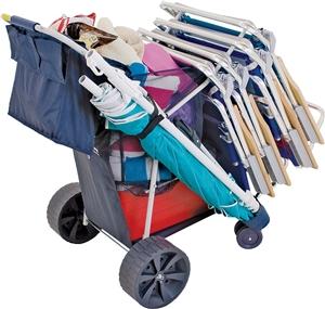 Rio Brands Deluxe Wide Wheel Beach Cart, Sturdy Steel Frame Outdoor Furniture Rio brands 