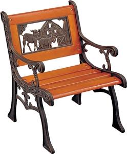 Seasonal Trends SXL-PB401BS-N Kids Chair, 150 lb Capacity, Wood Seat, Cast Steel Frame, Antique Bronze Frame Outdoor Furniture Seasonal trends 