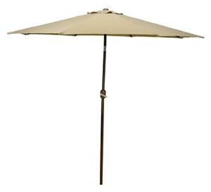 Seasonal Trends 65777/63865 Crank Umbrella, 92.9 in H Pole, Polyester Fabric, Taupe Fabric, Aluminum Frame Outdoor Furniture Seasonal trends 