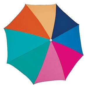 Rio Brands Sun Screening Beach Umbrella, 6 Ft H, Multi-Color, Powder Coated Steel Pole Outdoor Furniture Rio brands 