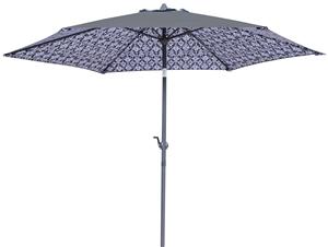 UMBRELLA STL DBL PRNT BLK&WHT Outdoor Furniture Seasonal trends 