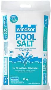 Windsor 0807 High Grade Pool Salt, 20 kg, Bag, White, Crystals Pool & Spa Chemicals Windsor salt 