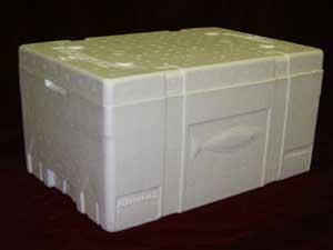 Polymos POMX4212DET Foam Cooler, 50 lb, 28 in L x 11 in W x 11 in H, White Cap/Lid