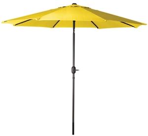 Seasonal Trends 60038 Crank Umbrella, 92.9 in H Pole, Polyester Fabric, Yellow Fabric, Steel Frame Outdoor Furniture Seasonal trends 