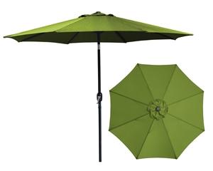 Seasonal Trends 62105 Crank Umbrella, 92.9 in H Pole, Polyester Fabric, Olive Green Fabric, Steel Frame Outdoor Furniture Seasonal trends 