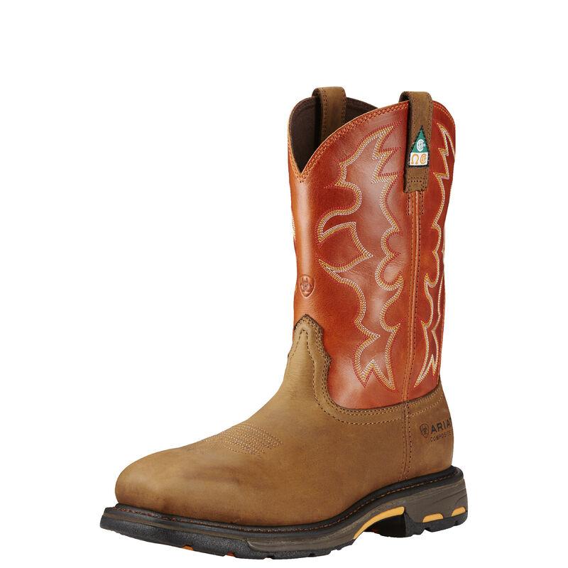 WorkHog Wide Square Toe CSA Composite Toe Work Boot Boots Ariat 10 Dark Earth EE