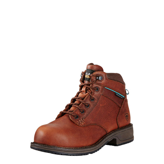 Women's Ariat Casual Work Mid Lace SD Composite Toe Work Boot Nutty Brown