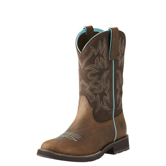 Delilah Round Toe Western Boot Boots Ariat Brown 7 B