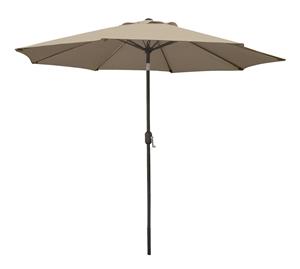 Seasonal Trends 60036 Crank Umbrella, 92.9 in H Pole, Polyester Fabric, Taupe Fabric, Steel Frame Outdoor Furniture Seasonal trends 
