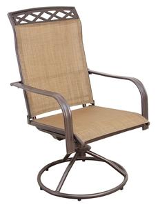 Seasonal Trends S4254SJ33SL04 Rocker Swivel Sling Chair, Steel, Brown Outdoor Furniture Seasonal trends 