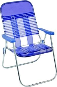 Seasonal Trends S15015-B Chair, 250 lb Capacity, PVC Seat, Steel Frame, Sliver Frame Outdoor Furniture Seasonal trends 