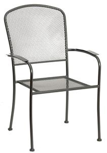Seasonal Trends JYL-2077C Arlington Stackable Patio Chair with Mesh, Steel Seat, Black Frame Outdoor Furniture Seasonal trends 