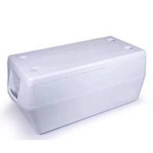 Rubbermaid FG2B8001TRWHT Cooler, 150 qt, 20-1/2 in L x 45 in W x 19 in H, Extra-Wide Handle, White Cap/Lid, Plastic Ice Chests & Coolers Rubbermaid canada 