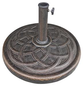 Seasonal Trends 69331 Umbrella Base, 21.65 in Dia, 21.65 in L, 13.2 in H, Resin/Steel/Plastic, Bronze Outdoor Furniture Seasonal trends 