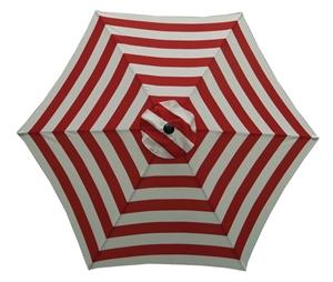 Seasonal Trends UM90BKOBD27/WT Market Umbrella, Red/White Fabric Outdoor Furniture Seasonal trends 