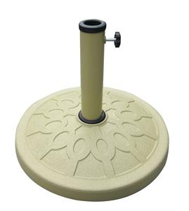 Seasonal Trends 69329 Umbrella Base, 17-1/2 in Dia, 17-1/2 in L, 13 in H, Resin/Steel/Plastic, Sandstone Outdoor Furniture Seasonal trends 