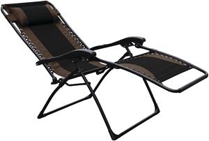 Seasonal Trends F4341OXBKOX30/64 Chair, 300 lb Capacity, Oxford Fabric Seat, Steel Frame, Black Frame Outdoor Furniture Seasonal trends 