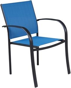 Seasonal Trends C4012SBKCY014 Sling Dining Chair, Steel Frame Outdoor Furniture Seasonal trends 