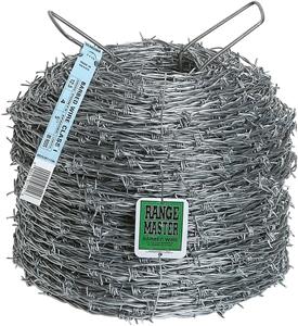 Rangemaster 7126 Barbed Wire, 12.75 ga, 1320 ft L, 4-Barbed Point Fencing Deacero 
