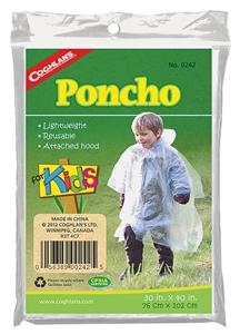 PONCHO PLSTC 30X40IN CLR Camping & Outdoor Coghlan's canada 