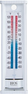 Thermor TR614 Thermometer, -80 to 120 deg F, Aluminum, White
