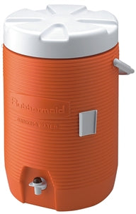 Rubbermaid FG16830111 Heavy Duty Water Cooler, 16.65 in L x 12.53 in W x 11 in H, Bail Handle, White Cap/Lid