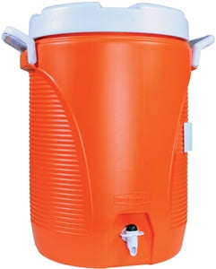 Rubbermaid 1840999 Heavy Duty Water Cooler, 14-3/4 in L x 12-7/8 in W x 18-7/8 in H, White Cap/Lid, Polyethylene
