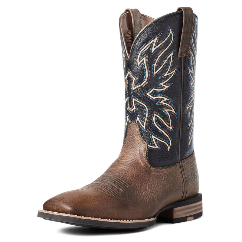 Ariat Men's Everlite Vapor Western Boot - Distressed Brown/Blk Deertan