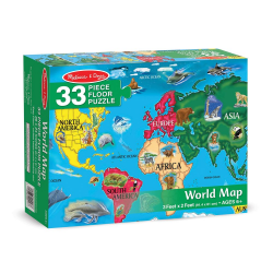 World Map Floor 33pc (Eng)