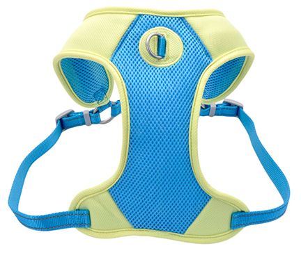 Pet Attire Pro Mesh Dog Harness XSmall Aqua with Neon Yellow 5/8in