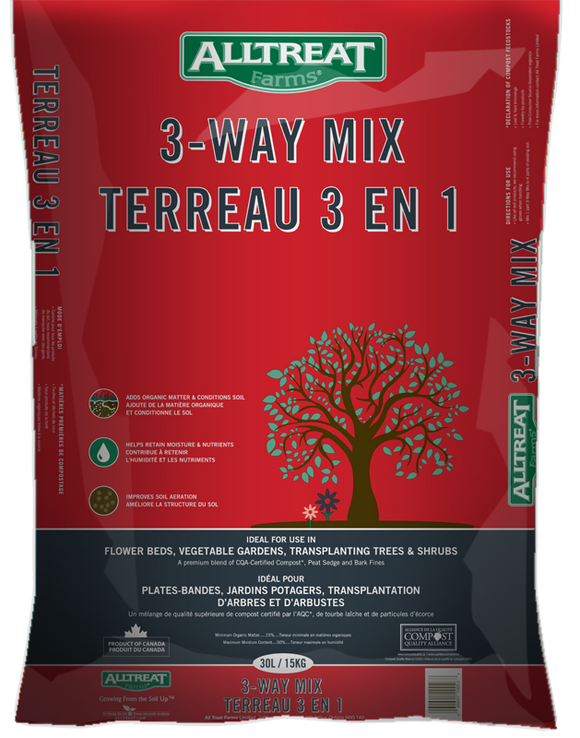 30L All Treat Farms 3-Way Mix, 15 kg Package, Bag