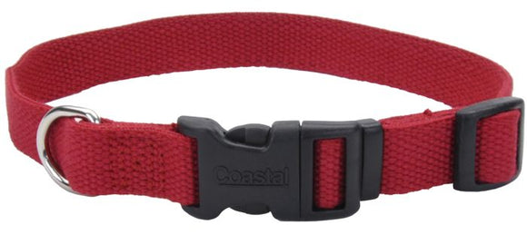 New Earth Soy Adjustable Dog Collar Cranberry