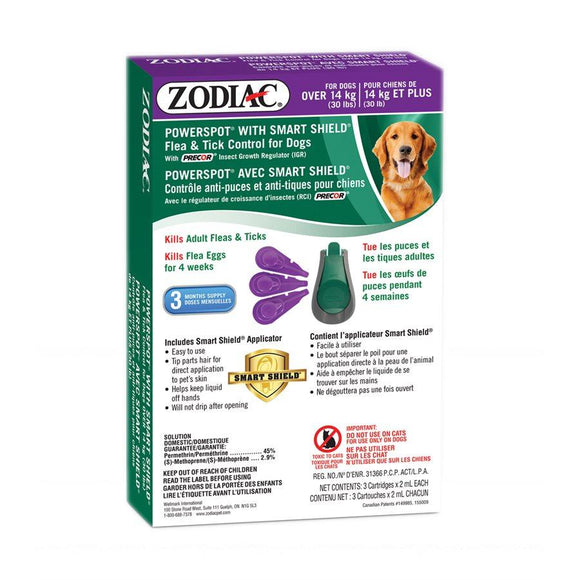 Zodiac Smart Shield Powerspot Dog Over 30lb Dog Supplies Zodiac 