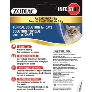 Zodiac Infestop Topical Flea Adulticide for Cats Over 4KG Cat Supplies Zodiac 