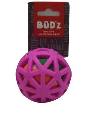 Bud'z Rubber Ball with Tennis Ball Small - Pink 2.5 in KB Depot Express 