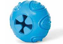 Bud'z Rubber Ball with Treat Hole 3.5in Blue KB Depot Express 