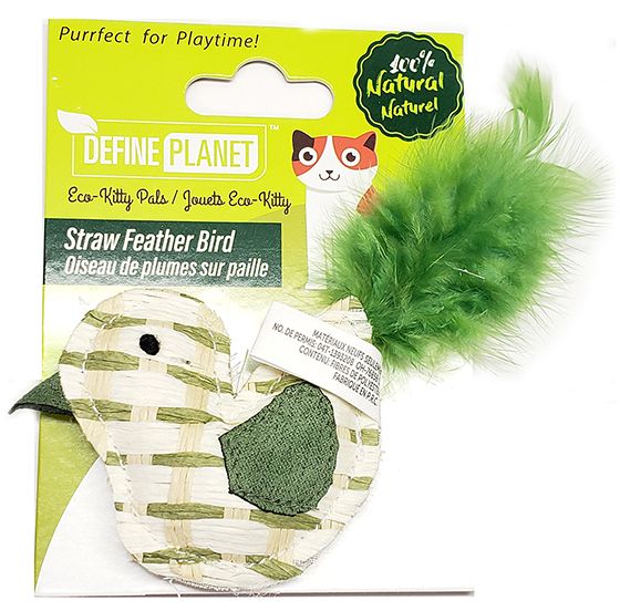 Define Planet Burlap Bird Wand Cat Toy