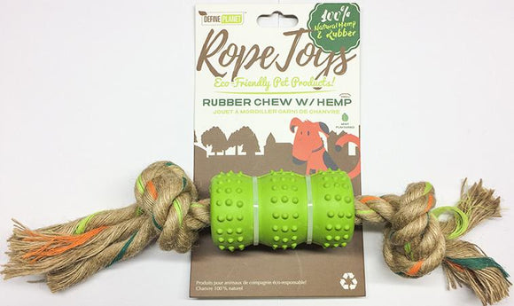 Define Planet Rope Toys Rubber Chew with Hemp Small KB Depot Express 