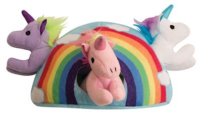 Snugarooz Hide and Seek Rainbow 4 Dog Toys in One