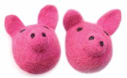 Hamro Pig Ball Cat Toy Pink 2 Set Cat 1X2PC 1.75in