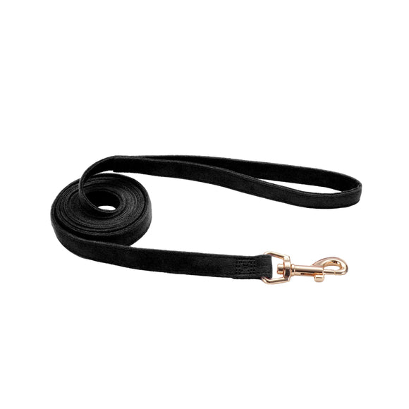Coastal Accent Microfiber Leash - 5/8in x 6ft Mod Black with Leopard Bow KB Depot Express 