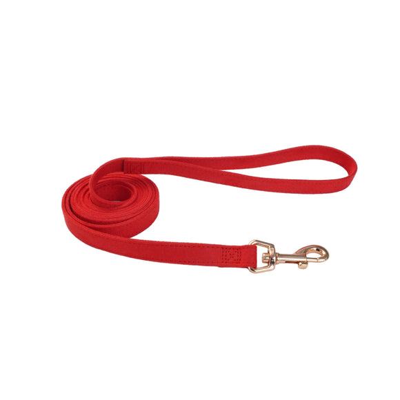 Coastal Accent Microfiber Leash - 5/8in x 6ft Retro Red with Plaid Bow KB Depot Express 