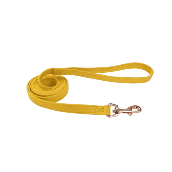 Coastal Accent Microfiber Leash - 5/8in x 6ft Vintage Yellow with Flower KB Depot Express 