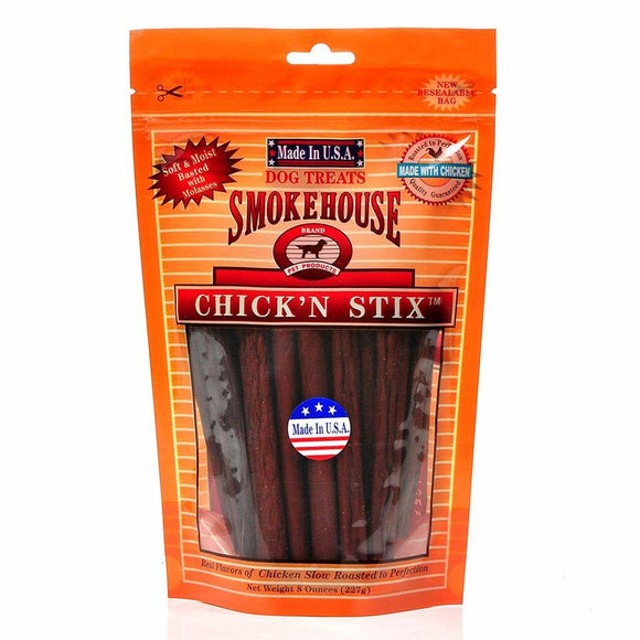 SmokeHouse Chicken Stix 4oz Reseal Bag Dog Food Smokehouse 