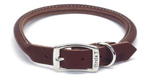 Circle T Latigo Leather Round Dog Collar 3/4x20in